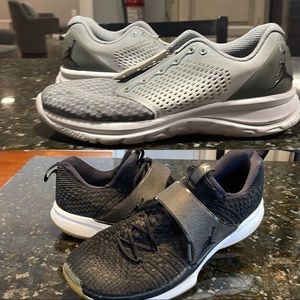 Two pairs of Jordan trainers. Both size: 11.5. Used